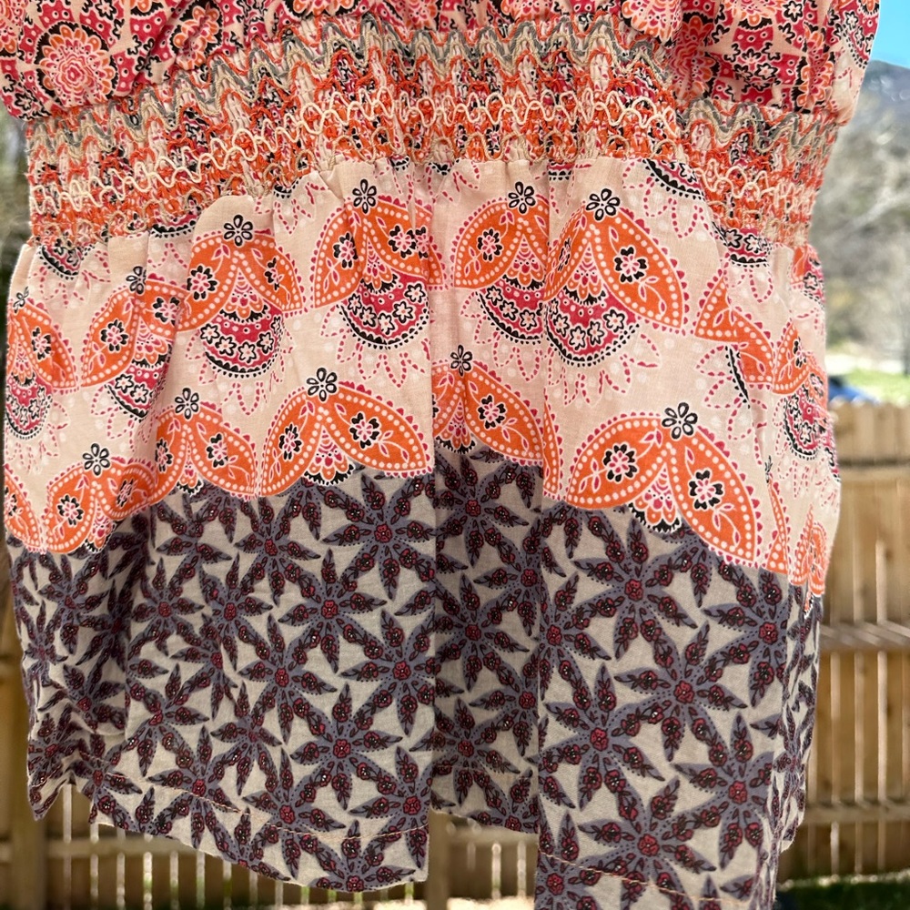 Luv Stori Embroidered Halter Racerback Tank Top Blouse Boho Concert Large - Picture 4 of 11